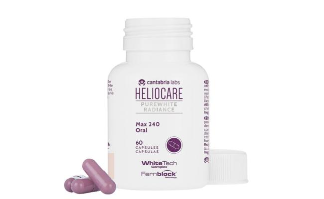 Heliocare Purewhite Radiance Max 240 Oral Capsules  Hyperpigmentation | كبسولات واقي شمس هيليوكير لتفتيح البشرة وعلاج التصبغات والبقع الداكنة